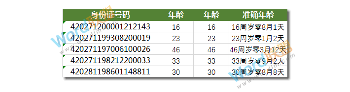 excel身份证号码计算年龄公式excel函数不求人